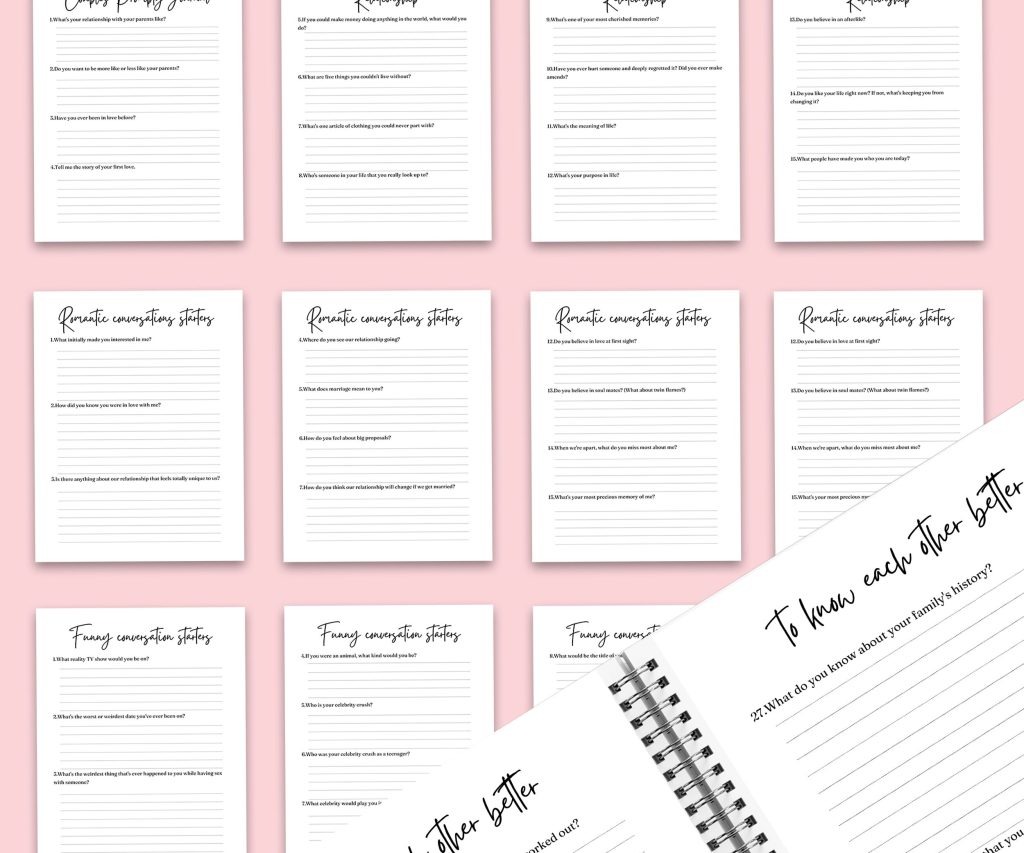 Couplesand Relationship guided journal With Prompts 26 Editable Templates, 8.5×11″ Canva Planner editable interiors Bundle COMMERCIAL Use Couples journal