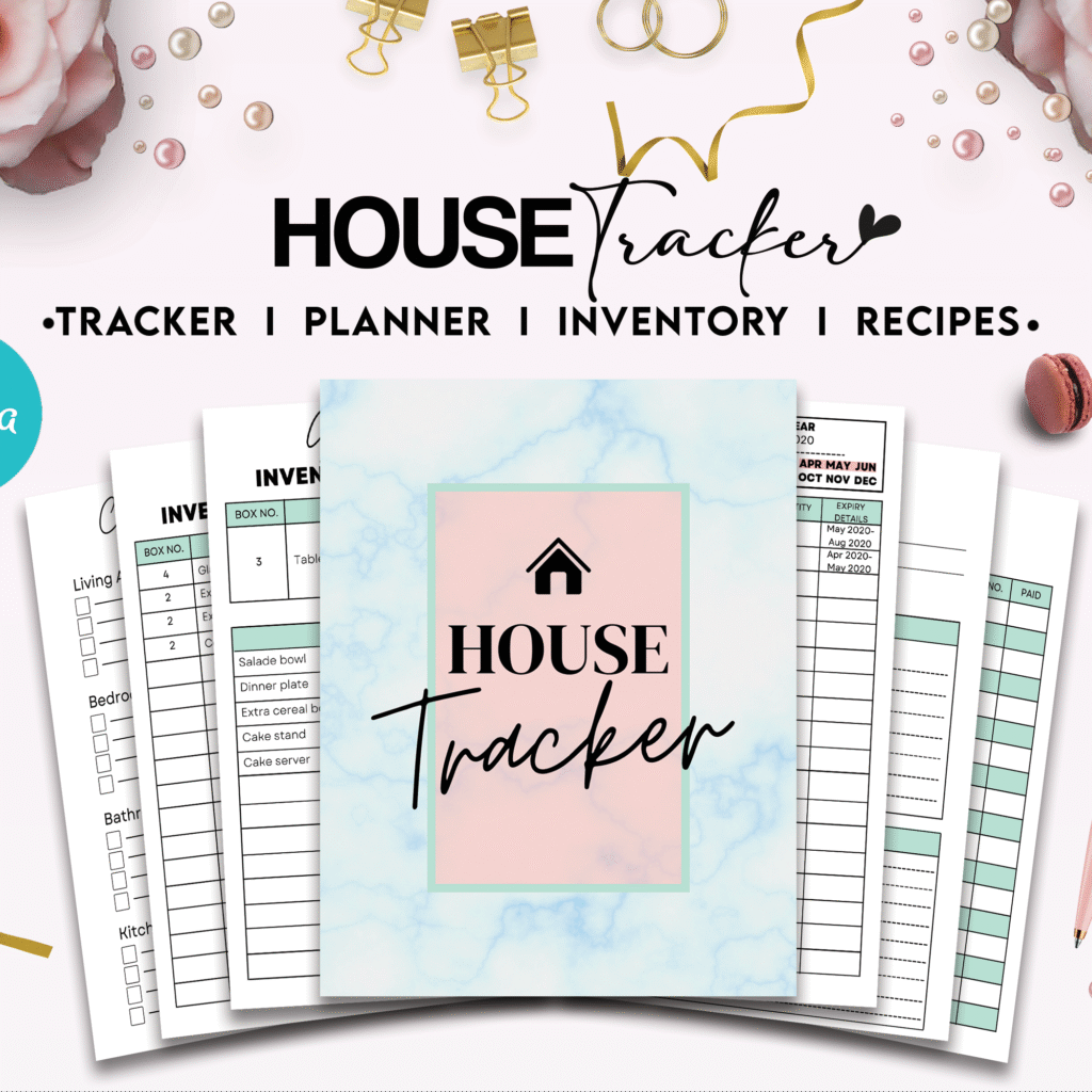House Tracker 18 Editable Canva Templates for Journal, Canva editable interior to track your home COMMERCIAL USE Canva editable