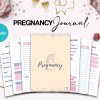 Pregnancy Journal 17 Editable Templates for Journal, Canva Planner editable interior canva_journal