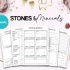 Stone Mineral Crystal Journal 6×9″ Canva 5 Editable Templates, Canva Kids editable interior digital and printable canva_crystal