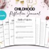 Childhood Questions Childhood Reflection guided journal With Prompts 30 Editable Templates 100 questions, 8.5×11″ Canva Planner editable interiors Bundle COMMERCIAL Use childhood reflection