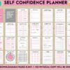 Self-Confidence Positive Affirmations Self-confidenceand self-esteem guided journal With Prompts 34 Editable Templates, 8.5×11″ Canva Planner editable interiors Bundle COMMERCIAL Use guided journal