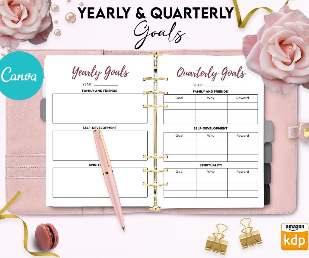 Manifestation Dream life Journal 8.5×11″ Canva Editable 60 Templates, Canva editable interior workbook, digital and printable. canva_Planner