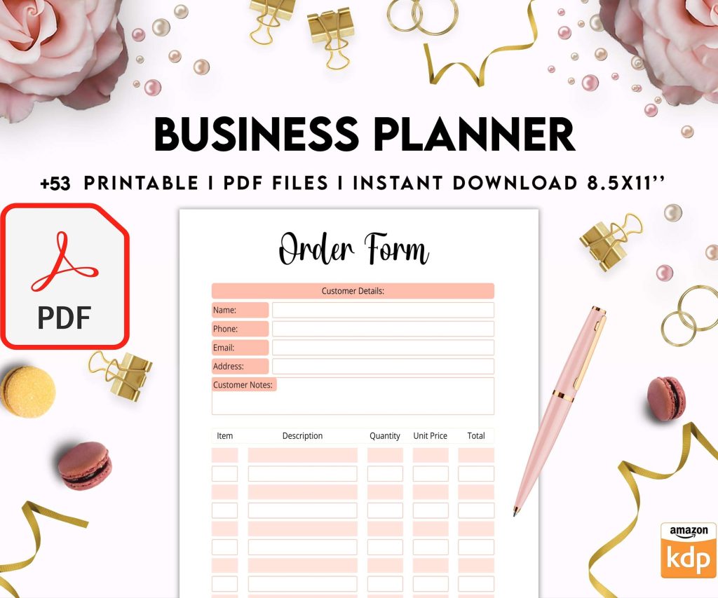 Business Planner, Small Business Plan, Online Business planner, Business Planner Sheets, PDF Printable, 8,5×11″ A4 size