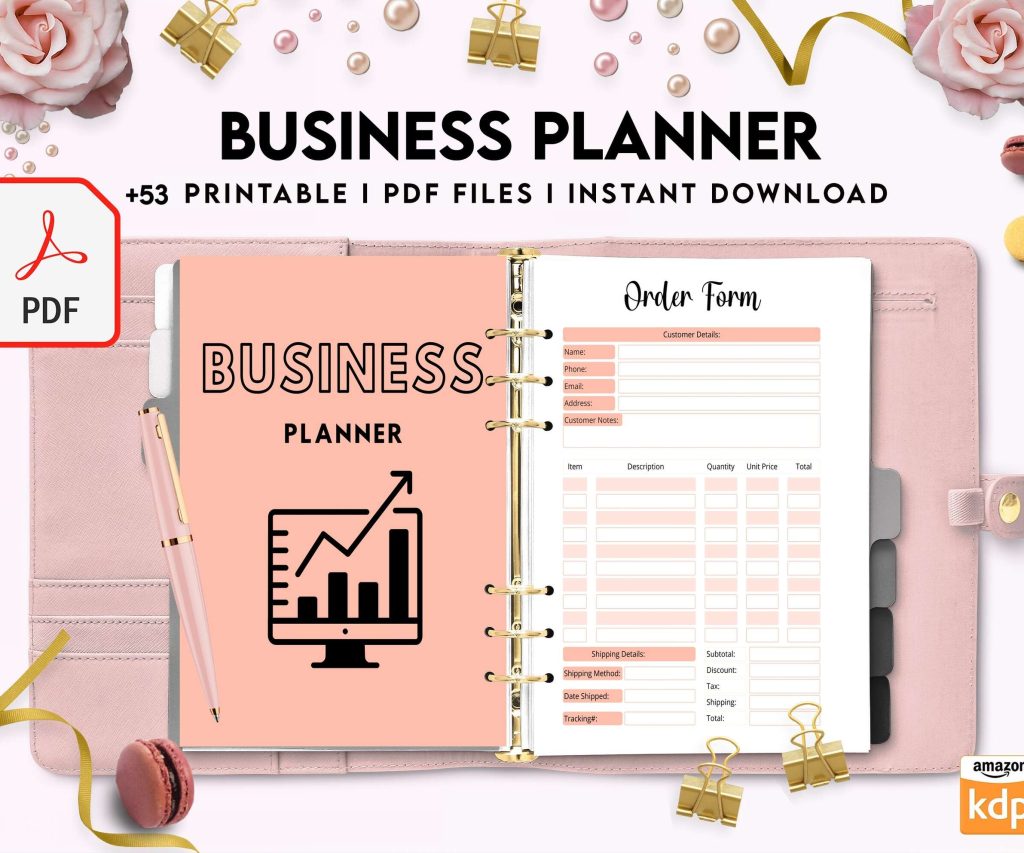 Business Planner, Small Business Plan, Online Business planner, Business Planner Sheets, PDF Printable, 8,5×11″ A4 size