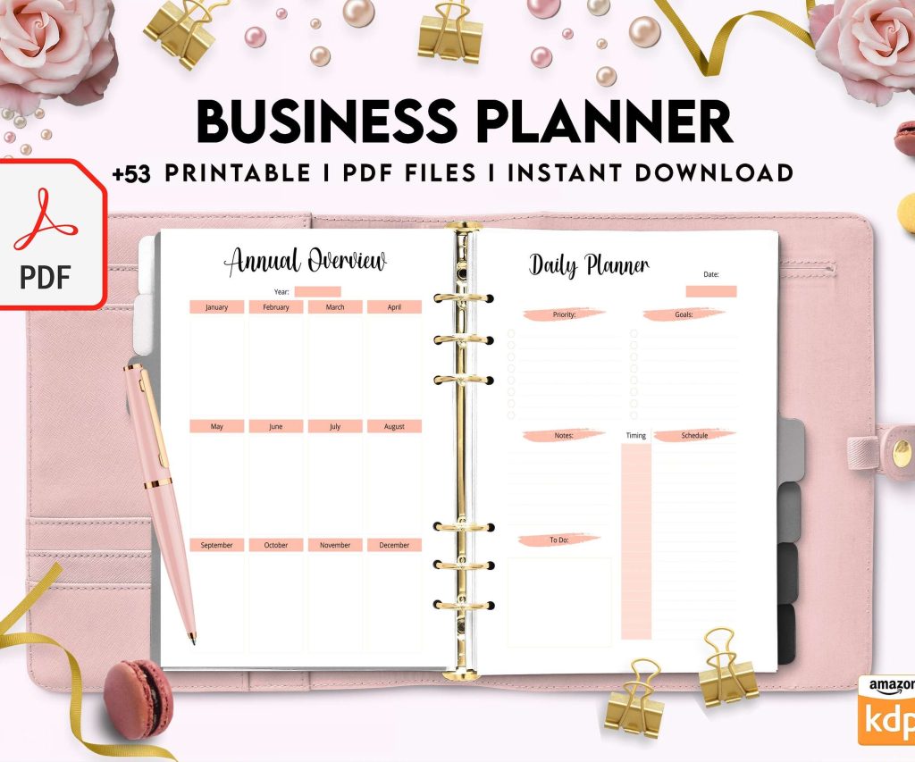 Business Planner, Small Business Plan, Online Business planner, Business Planner Sheets, PDF Printable, 8,5×11″ A4 size