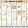 CBT Activities for Teens CBT activity book for Adults and kids age 12+, therapy worksheets, therapy tools, therapy resources, zones of regulation, anxiety, Canva Editable Templates, interior anxiety resources