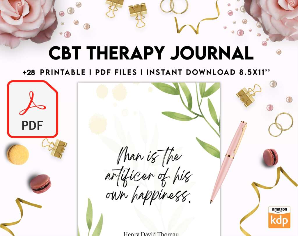 CBT Journal, CBT Worksheet and Planner Bundle, Cognitive Behavioural ...