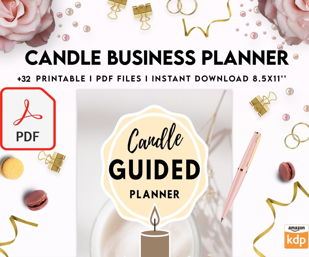 Candle Business Planner, Order form, Invoice, Tracker Etc. , 32 pages PDF Printable, 8,5×11″ A4 size business invoice