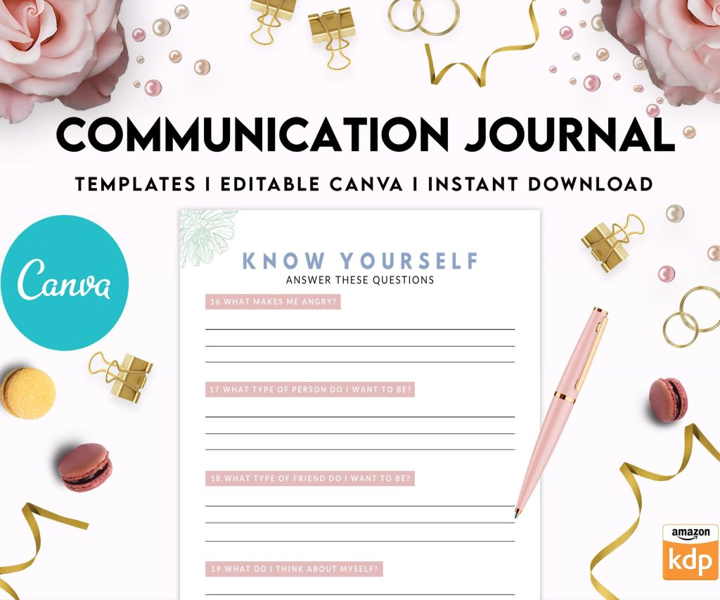 Communication Journal, DBT Interpersonal Effectiveness, Mental Health Editable Templates, Therapy Worksheets, Canva Editable Templates, interior Communication
