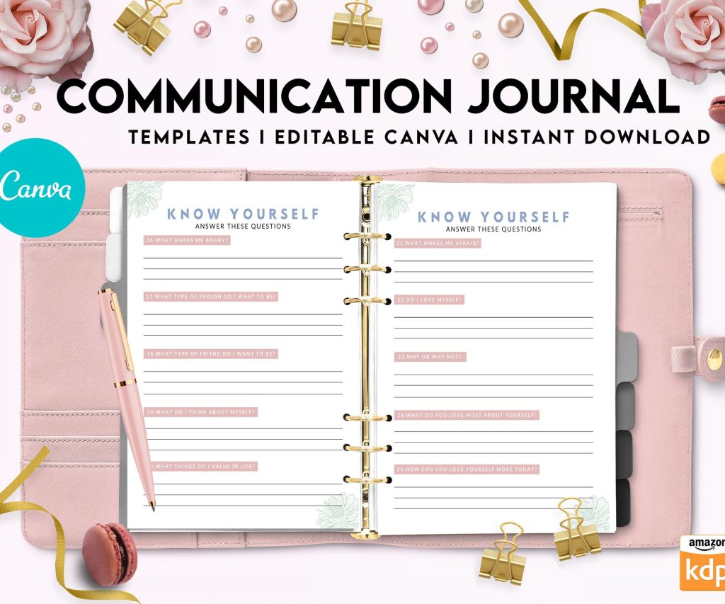 Communication Journal, DBT Interpersonal Effectiveness, Mental Health Editable Templates, Therapy Worksheets, Canva Editable Templates, interior Communication