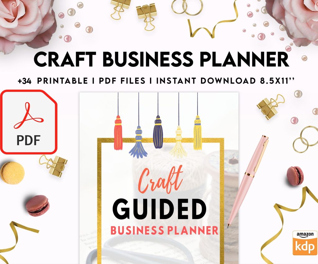Craft Business Planner Template, Order form, Invoice, Tracker Etc. , PDF Printable, 8,5×11″ A4 size, Binder journal Business Template