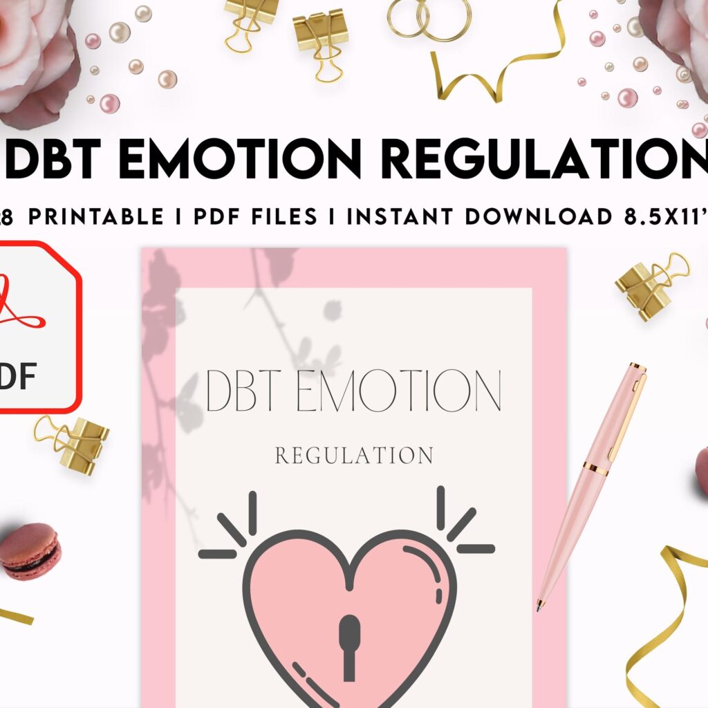DBT Emotion Regulation Planner | Dialectical Behavioural Therapy, Emotion Regulation, PDF Printable, 8,5×11″ A4 size anxiety