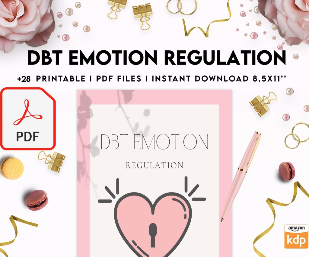 DBT Emotion Regulation Planner | Dialectical Behavioural Therapy, Emotion Regulation, PDF Printable, 8,5×11″ A4 size anxiety