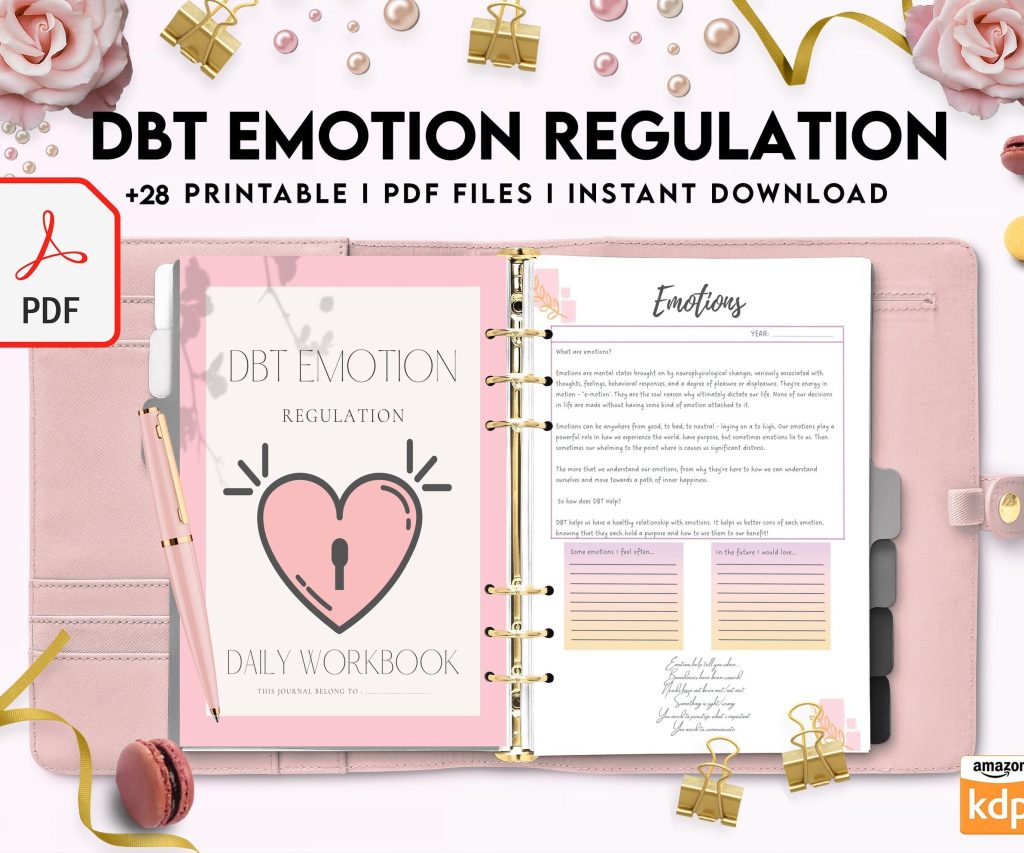 DBT Emotion Regulation Planner | Dialectical Behavioural Therapy, Emotion Regulation, PDF Printable, 8,5×11″ A4 size anxiety