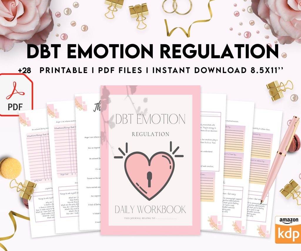 DBT Emotion Regulation Planner | Dialectical Behavioural Therapy, Emotion Regulation, PDF Printable, 8,5×11″ A4 size anxiety