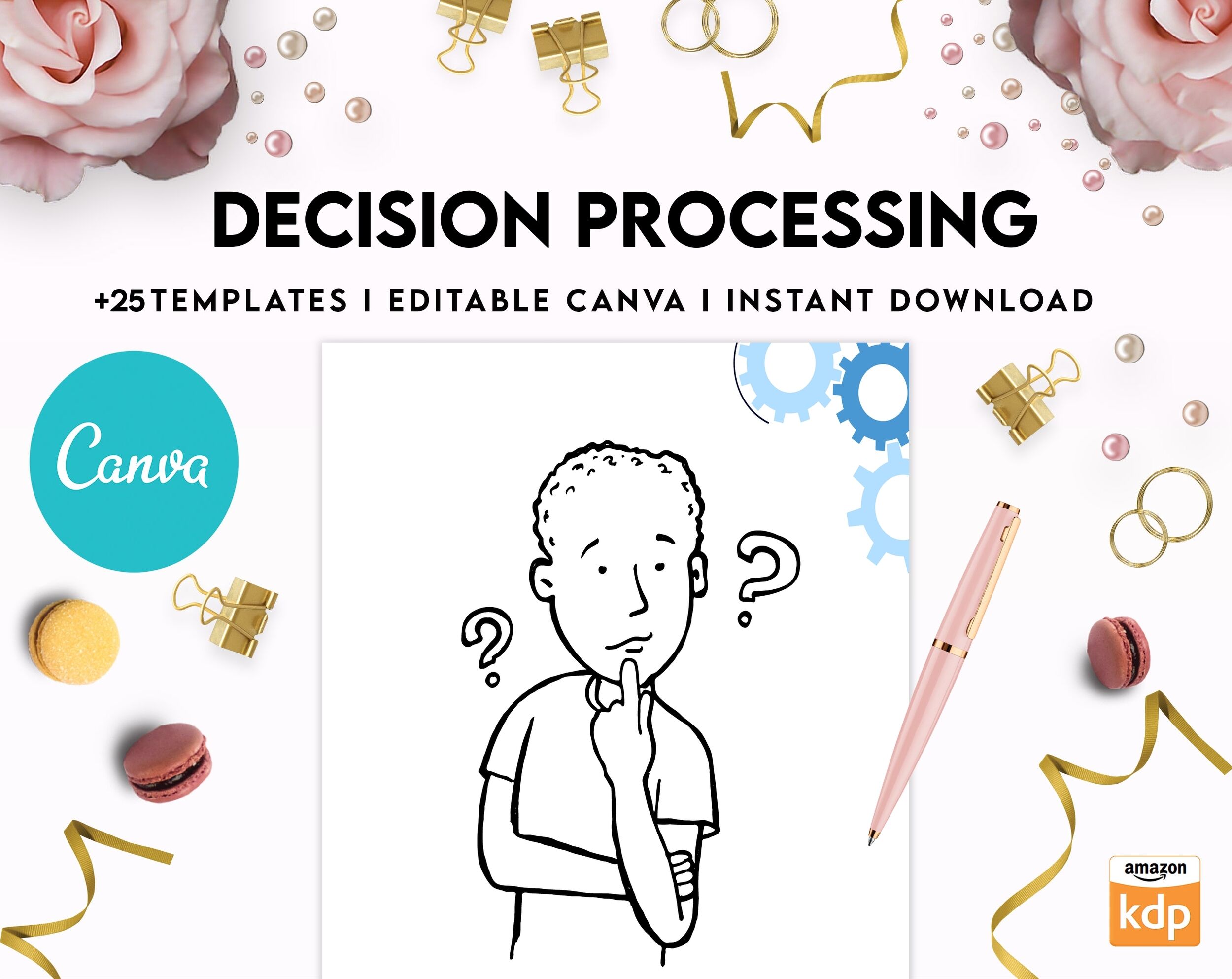 Make a Decision Aid Editable Templates Interactive Worksheet Journal Inserts Planner Notebook Template Therapy Mental Health School Counseling Tools, Canva Editable Templates, interior decision