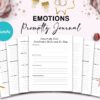 Emotion Journal Emotions Promptly Journal 35 Editable Templates, 8.5×11″ Canva Planner editable interior COMMERCIAL Use Canva editable KDP interior