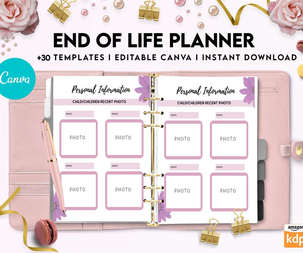 End Of Life Planner Final Wishes Planner What If Emergency Binder Editable Templates Legacy Planner Funeral Planner Estate Planning Organizer, Canva Editable Templates, interior Death Planner