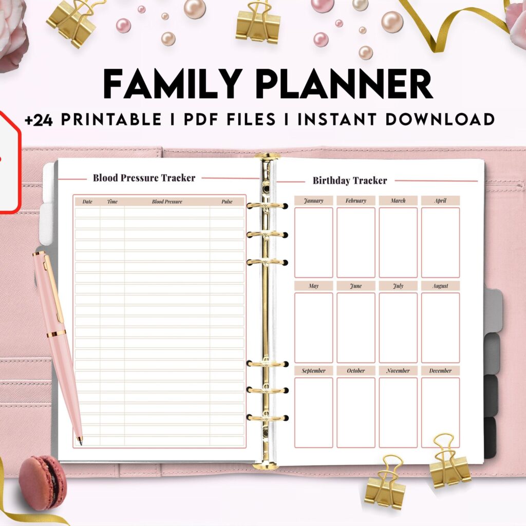 Family Health History, Personal Health History, Medical Record Tracker, Medical Appointment Tracker, Physician Form template, PDF Printable, 8,5×11″ A4 size appointment journal