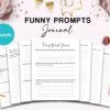 Funny Journal Prompts Funny Prompt Journal 34 Editable Templates, 8.5×11″ Canva Planner editable interior COMMERCIAL Use Canva editable KDP interior