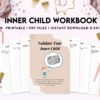Inner Child Workbook Inner Child Shadow Work, Journal Prompts, 8×11 inch pages size Workbook Mental Health, 8×11 inch pages size Journal Pages, PDF Printable, 8,5×11″ A4 size