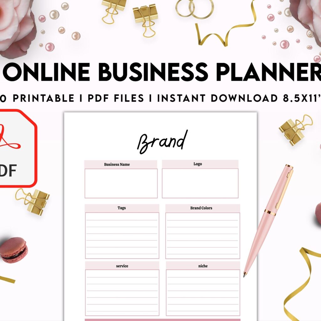 Online Business Planner, Social media statistics, monthly goal, Product Idea, benchmark, Ads tracker, email planner, Canva Editable Templates, interior business bundle