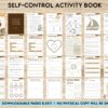 control self reflection Control 8×11 inch pages size Interactive Worksheet Journal Inserts Planner Notebook Template Therapy Psychology Mental Health School Counseling Tools, PDF Printable, 8,5×11″ A4 size anxiety journal