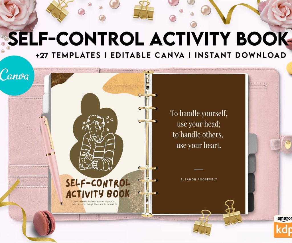 Control Editable Templates Interactive Worksheet Journal Inserts Planner Notebook Template Therapy Psychology Mental Health School Counseling Tools, Canva Editable Templates, interior anxiety journal