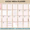 Social Media Planner Printable Social media planner, Social media journal, Weekly planner, Post planner, Stories Planner, feed Planner, Canva Editable Templates, interior business planner