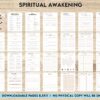 Spiritual Awakenings 8×11 inch pages size Spiritual Awakening Workbook for Self Discovery, Anxiety, 8×11 inch pages size Journalling Prompts, PDF Printable, 8,5×11″ A4 size anxiety