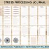 Journal of Trauma Stress Stress Journal, DBT Distress Tolerance, DBT Skills, Therapy Journal, Mental Health Journal, Stress Editable Templates, Stress Relief, BPD, Anxiety, Canva Editable Templates, interior anxiety journal