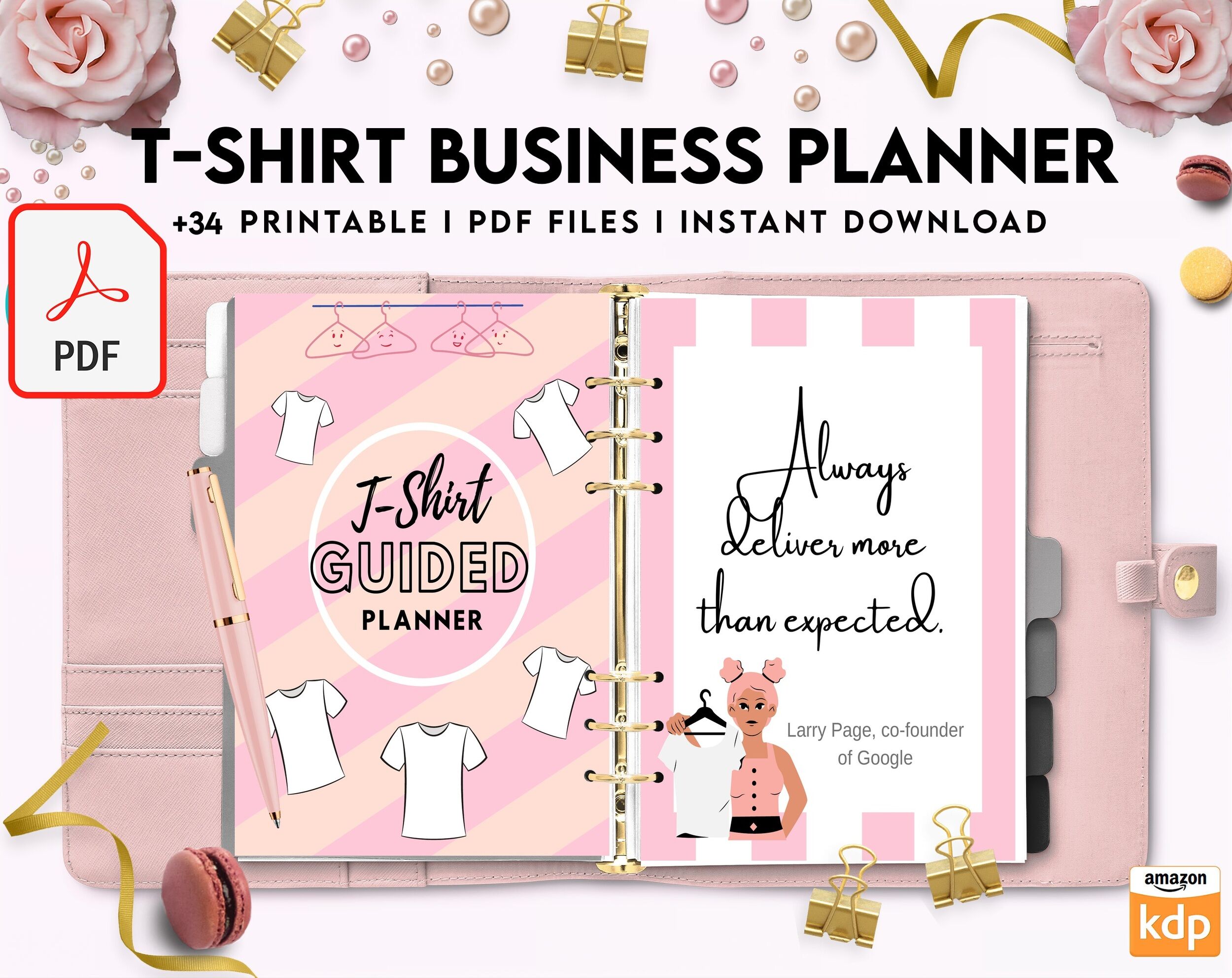 T-shirt Business Planner Template, T-shirt Order form, Invoice, Tracker Etc. , PDF Printable, 8,5×11″ A4 size business invoice