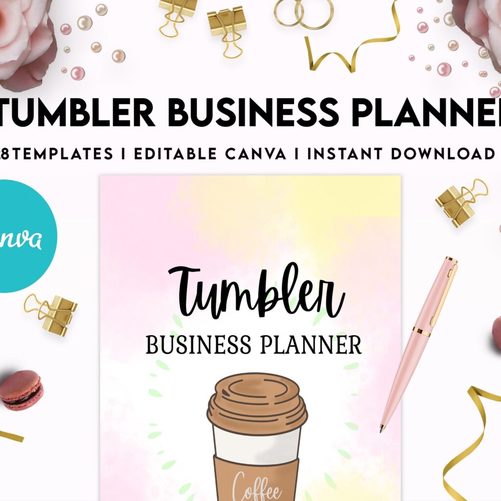 Tumbler Business Planner | Digital Tumbler Order Form | Tumbler Order Form, Canva Editable Templates, interior, Binder journal Craft Order Form