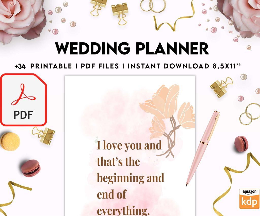 Wedding Planner , Wedding Pages, Wedding Plan Bundle, Wedding Planning Book, Wedding Planner, PDF Printable, 8,5×11″ A4 size