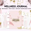 Wellness Journal Planner, Self care journal , Wellness 8×11 inch pages size Bundle Pages, PDF Printable, 8,5×11″ A4 size