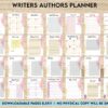 Writers Planner Author Planner, Writers Planner, Book Writing Planner, Novel Planner, Canva Editable Templates, interior Author Planner