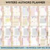 Writers Planner Author Planner, Writers Planner, Book Writing Planner, Novel Planner, PDF Printable, 8,5×11″ A4 size Author Planner