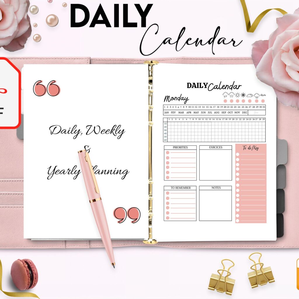 Adult ADHD +160 Pages Life Planner for Journal, Printable PDF size 8.5×11" adhd