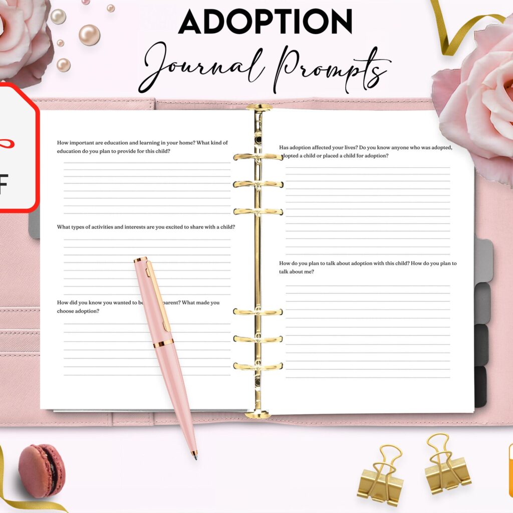 Adoption Promptly Journal 46 Pages, 8.5×11" Printable Planner COMMERCIAL Use Adoption Promptly Journal