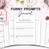 Funny Prompt Journal 34 Pages, 8.5×11" Printable Planner COMMERCIAL Use Funny Prompt Journal