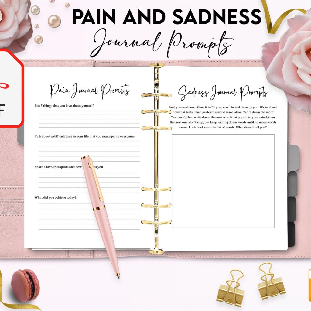 Grief Promptly Journal 37 Pages, 8.5×11" Printable Planner COMMERCIAL Use Grief Promptly Journal