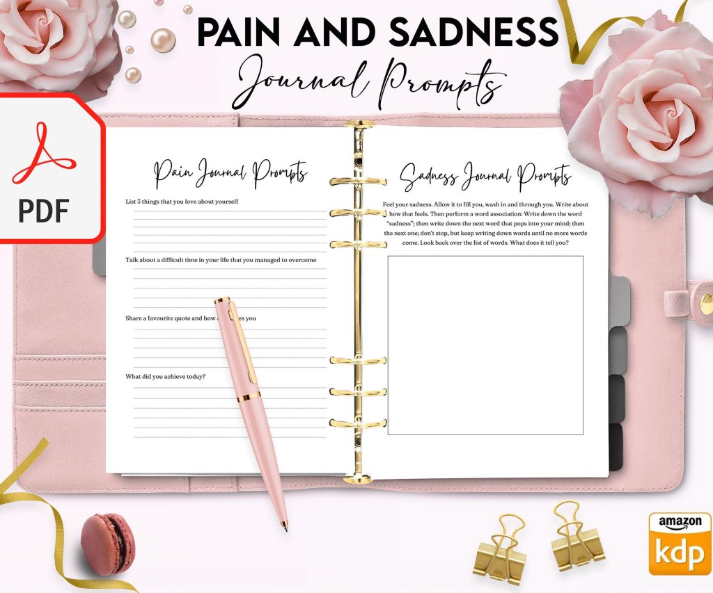 Grief Promptly Journal 37 Pages, 8.5×11" Printable Planner COMMERCIAL Use Grief Promptly Journal