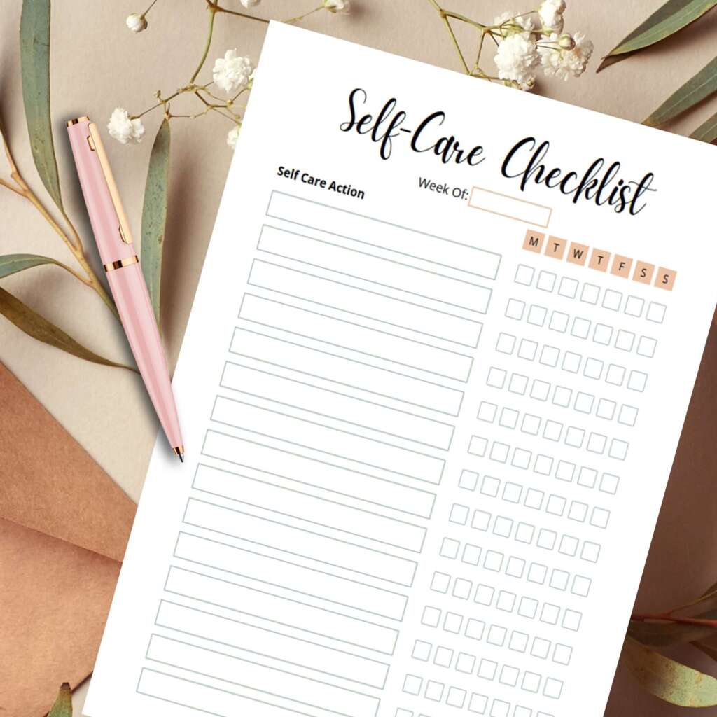 Self-care self love wellness, guided journal With Prompts 63 Pages PDF, 8.5×11" Printable Planner PDF Bundle COMMERCIAL Use