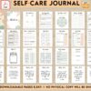 Self-care self love wellness, guided journal With Prompts 63 Pages PDF, 8.5×11" Printable Planner PDF Bundle COMMERCIAL Use guided journal