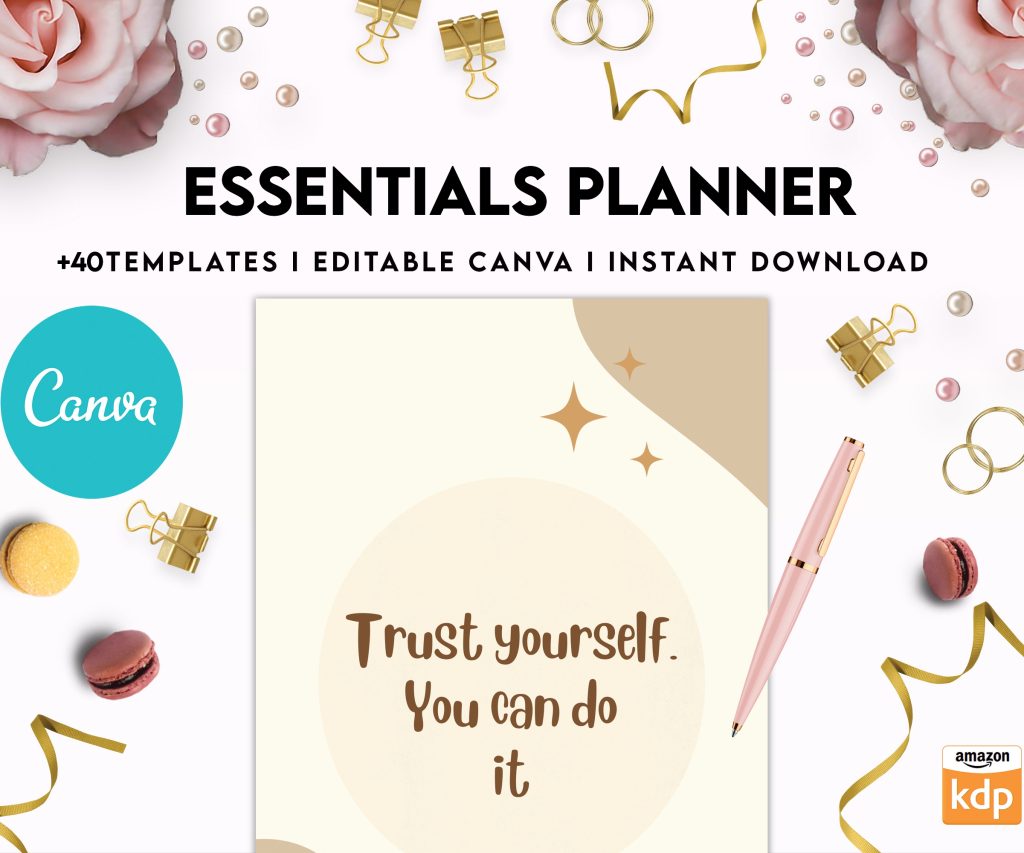 Free Essentials Planner PDF Printable, 8,5×11 inch A4 size, For journal, Notebook, Binder… binder Planner printable