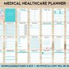 Free Medical Healthcare Planner PDF Printable, 8,5×11 inch A4 size, For journal, Notebook, Binder… binder Planner printable
