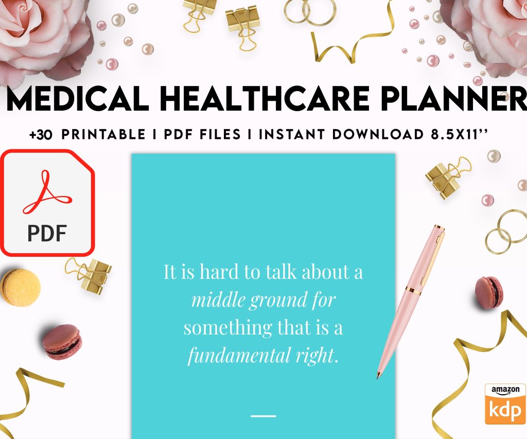 Free Medical Healthcare Planner PDF Printable, 8,5×11 inch A4 size, For journal, Notebook, Binder… binder Planner printable