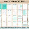 Free Mental Health Journal PDF Printable, 8,5×11 inch A4 size, For journal, Notebook, Binder… binder Planner printable