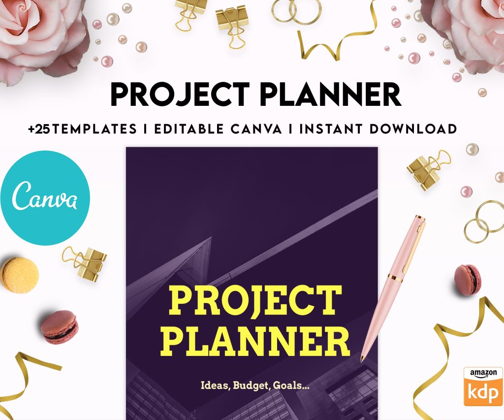 Free Project Planner PDF Printable, 8,5×11 inch A4 size, For journal, Notebook, Binder… binder Planner printable